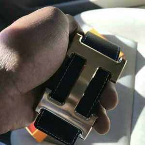 Black reversible hermes belt